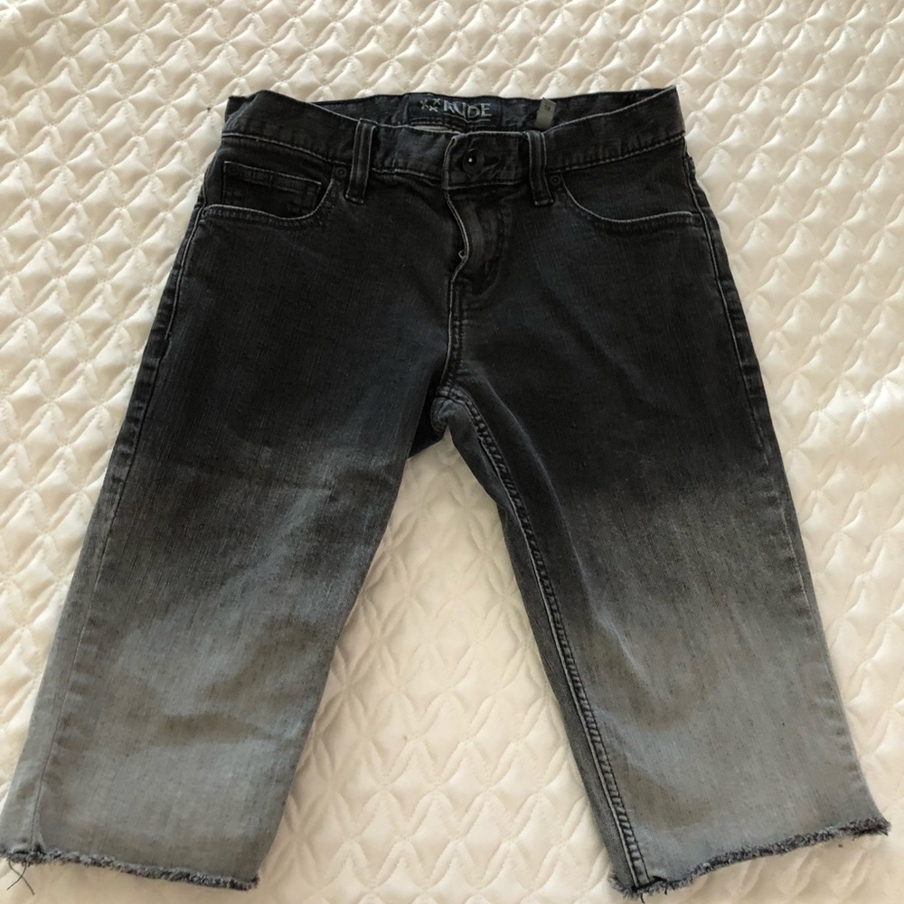 Ombré Skinny Cutoff Short Black/Gray SZ 28